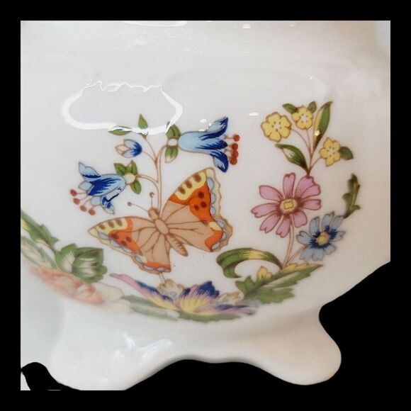 Aynsley Bone China England Cottage Garden Vine Handle 5" Creamer 1985-2001 - Picture 6 of 12